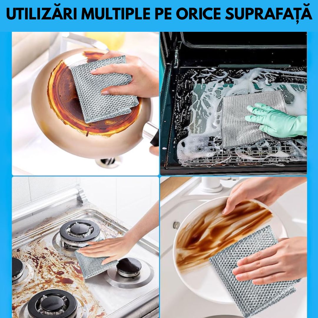 Lavete din Fibră Abrazivă 10+10 Gratis – Puternice, Durabile, Reutilizabile, Fără Zgârieturi