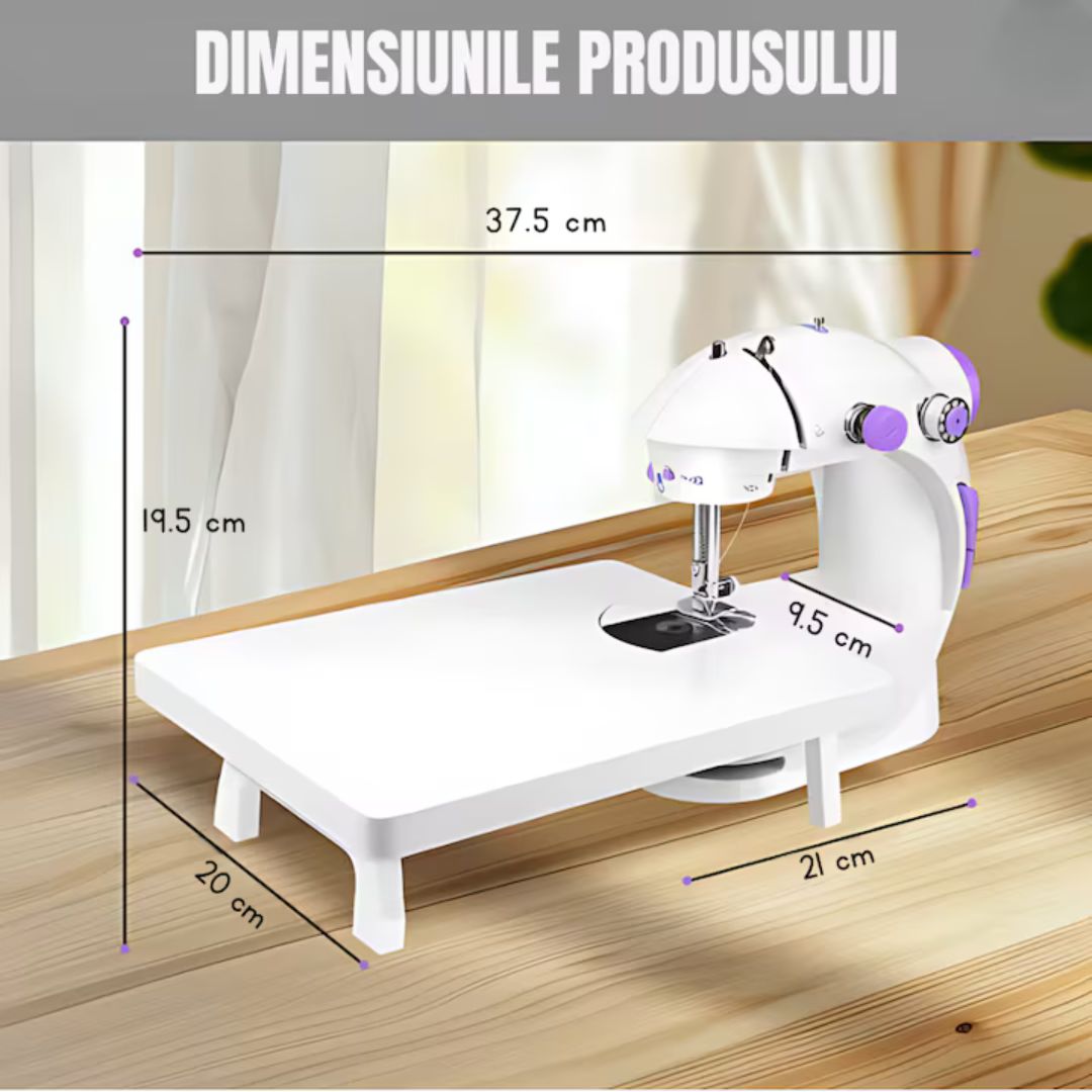 Mașină de Cusut Electrică 4 în 1 cu Măsuță - Accesorii Incluse, Portabilă
