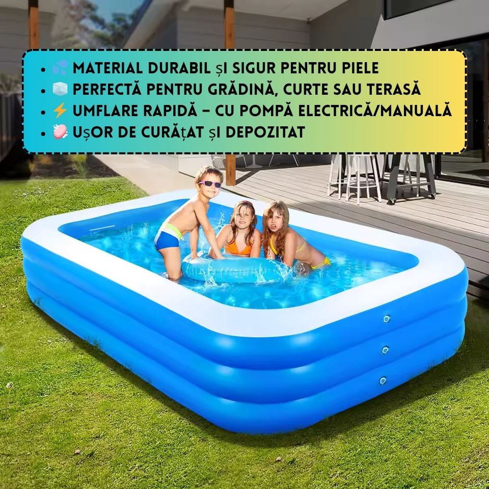 Piscina gonflabila de vara pentru copii si adulti – 2 metri lungime