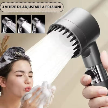 Cap de dus cu jet reglabil - Perie masaj si design modern