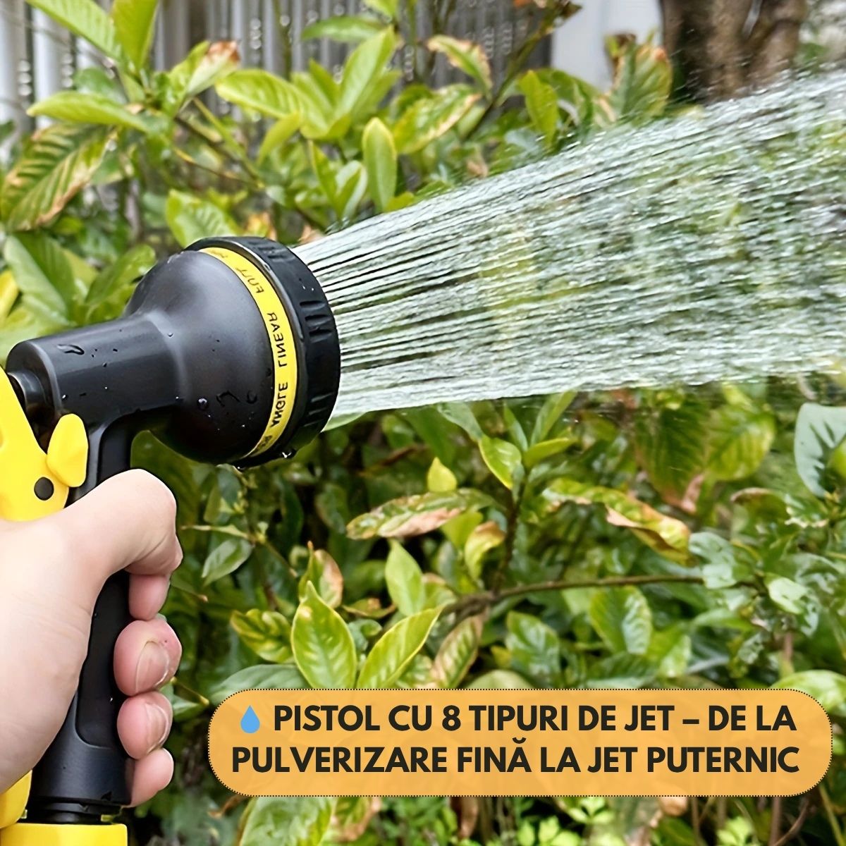 Furtun din latex ABS profesional pentru udat – 50m, Conectori metalici