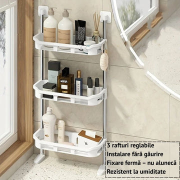 Raft organizator baie 3 etaje – Montaj fara gaurire