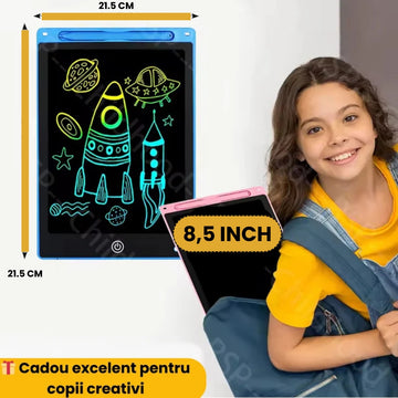 Tableta Digitală Color 8.5 Inch – Scriere & Desen, Ștergere Instantă