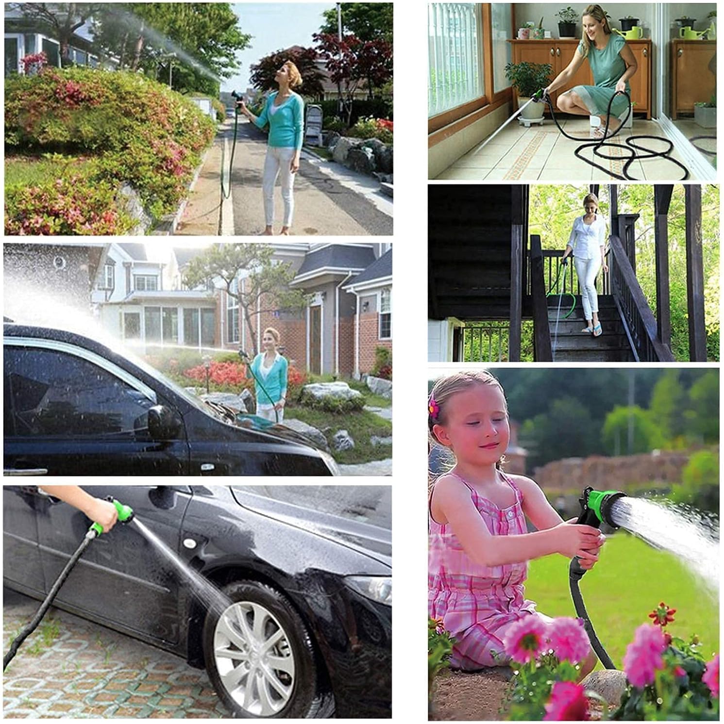 Furtun de grădină extensibil de 60M + mănuși grădinărit