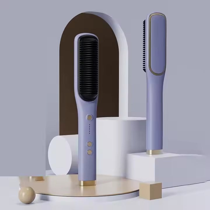 Perie de Îndreptat Părul 2 în 1 – Coafare Ușoară și Rapidă