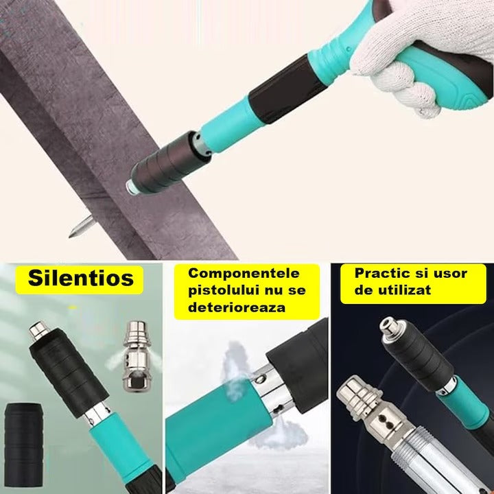 Set cu dispozitiv si accesorii pentru fixarea cuielor metalice + 25 cuie CADOU!