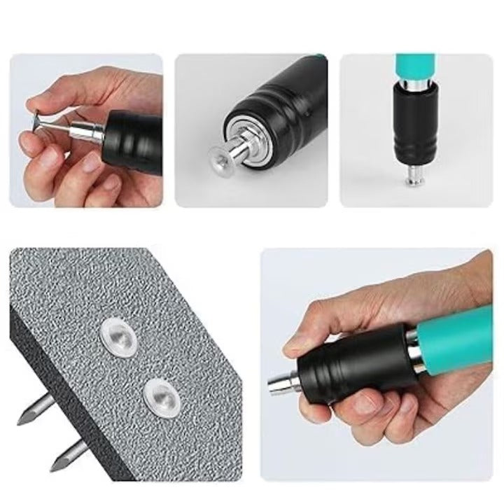 Set cu dispozitiv si accesorii pentru fixarea cuielor metalice + 25 cuie CADOU!