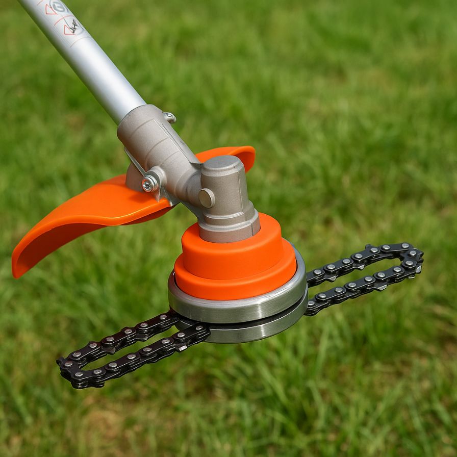 1+1 GRATIS - Accesoriu cu lant pentru motocoasa – Ideal pentru iarba tare si arbusti