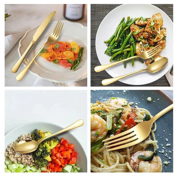 Set 24 tacamuri aurii din inox cu suport – Eleganta si rafinament