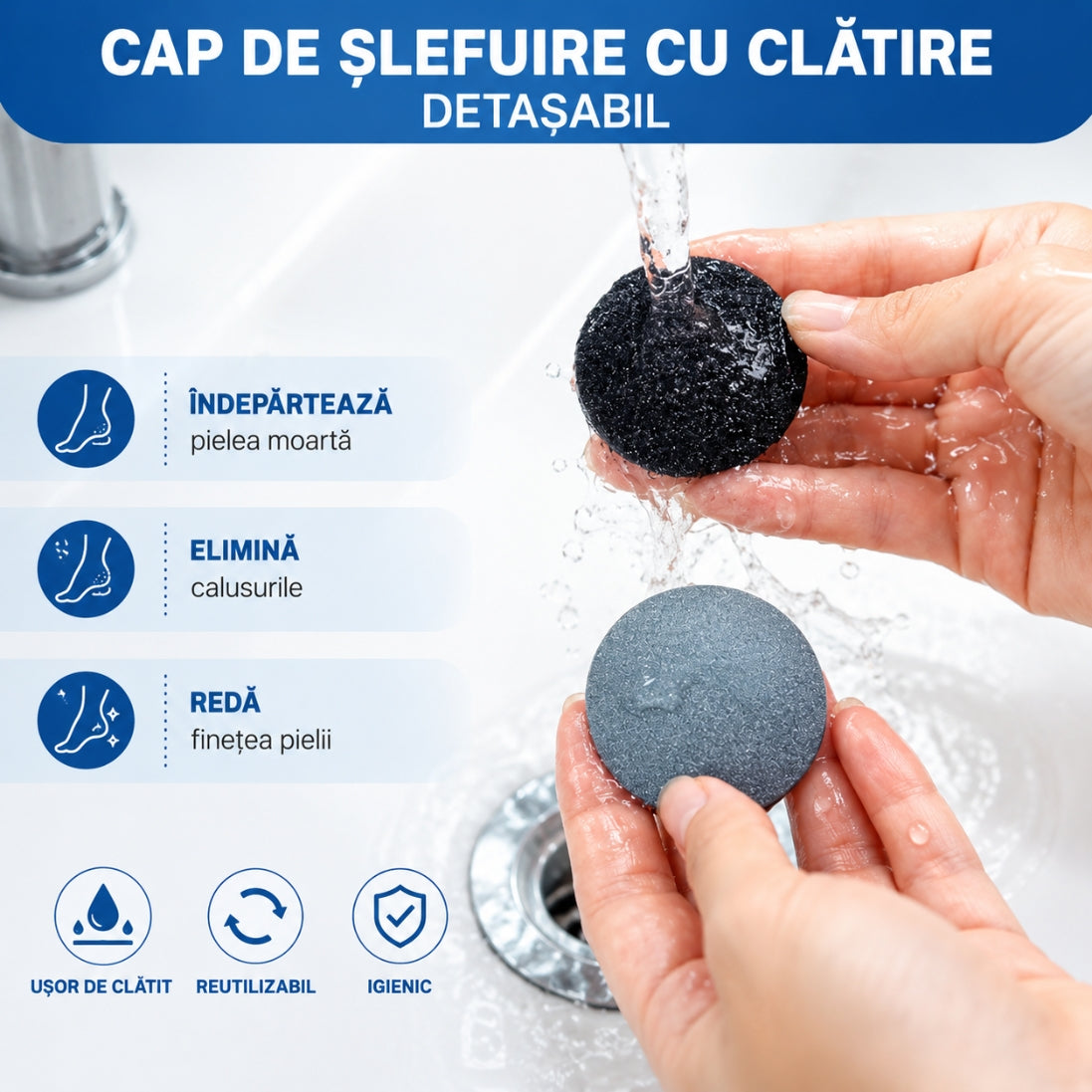 Pilă Electrică pentru Călcâie – Picioare Fine și Catifelate Fără Efort
