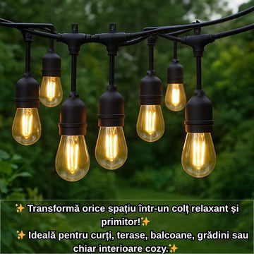 Ghirlanda luminoasa cu de 10M cu 10 becuri – Exterior & interior